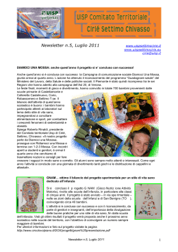 Newsletter n.5, Luglio 2011