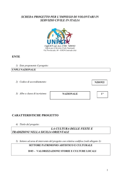 La cultura delle Feste e tradizioni nella Sicilia Orientale