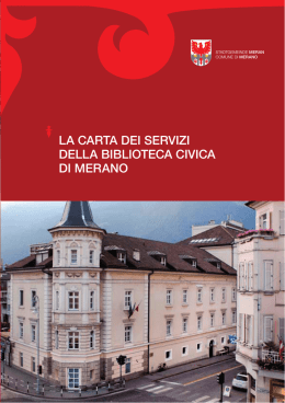 la carta dei servizi della biblioteca civica di merano