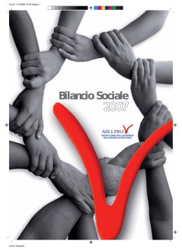 Bilancio sociale 2007 - Ass.I.Pro.V. Centro Servizi per il Volontariato
