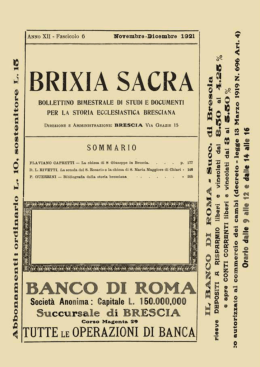 n. 6 - 1921 - Brixia Sacra