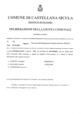 Patrocinio delle Manifestazioni Natalizie dell`anno 2009-2010