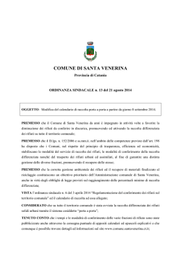 Leggi l`ordinanza n. 13/2014 che introduce il nuovo calendario di