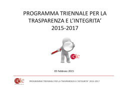 programma triennale per la trasparenza e l`integrita` 2015-2017