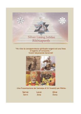 Opuscolo Giubileo d`Argento