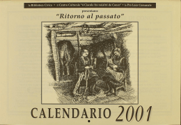 Page 1 Page 2 per i nostri Calendari che, senza volerlo, con gli anni