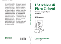 Centro Studi Piero Gobetti FrancoAngeli L`Archivio di Piero Gobetti