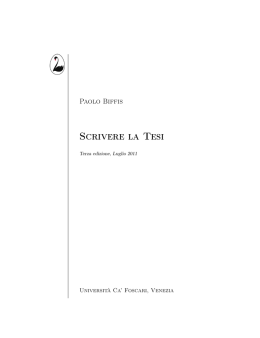 Scrivere la Tesi