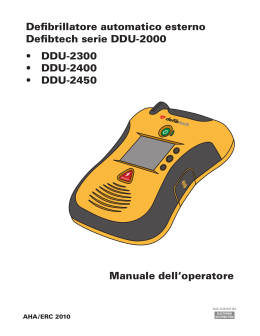 Manuale dell`operatore Defibrillatore automatico esterno Defibtech