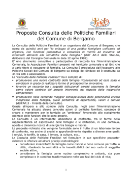 Proposte Consulta delle Politiche Familiari del