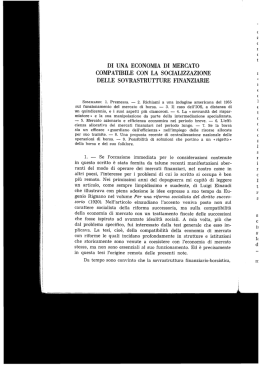 di una economia di mercato compatibile con la socializzazione delle