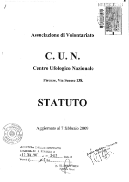 Page 1 a di Volontariato Via Senese 138. Centro Ufologieo
