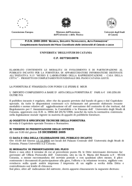 Elaborato - Università degli Studi di Catania
