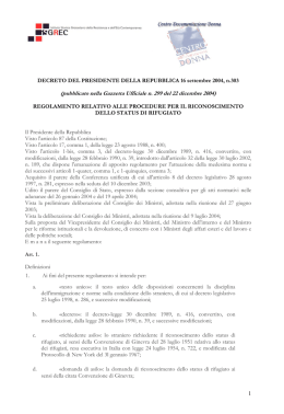 D.P.R. 16 settembre 2004, n.303
