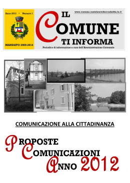 comunicazione alla cittadinanza - Comune di Castelnuovo Bocca d