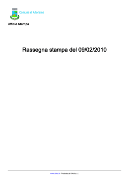 Rassegna stampa del 20100209