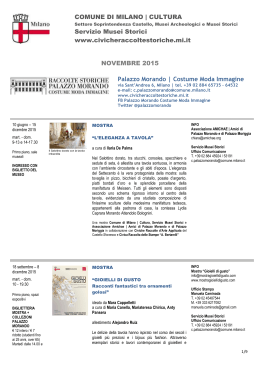 Newsletter Musei Storici_Novembre 2015