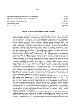 Indice Libri dal Quattrocento al Settecento di vario argomento [1
