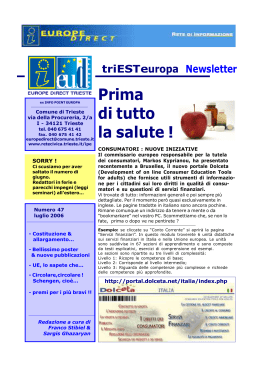 luglio 2006 - Comune di Trieste