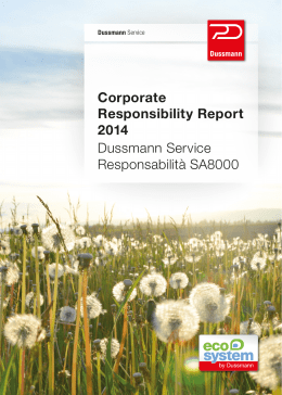Corporate Responsibility Report 2014 Dussmann Service