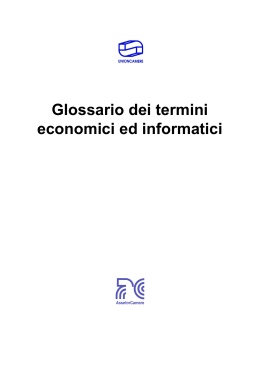 Glossario dei termini economici ed informatici