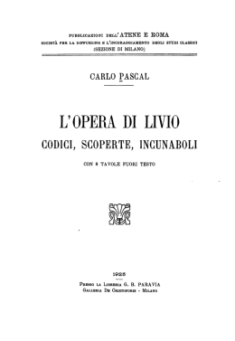 l` opera di livio