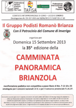 Il Gruppo Podisti Romanò Brianza