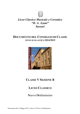 5 B - Liceo Classico, Musicale e Coreutico "DA Azuni"