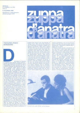 MENSILE DI CINEMA E ALTRO Anno II N. 30 Ottobre
