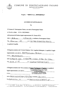 accordo di partenariato - Comune di Pontecagnano Faiano