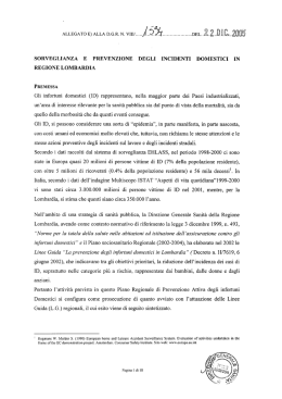 Sorveglianza e prevenzione degli incidenti domestici in