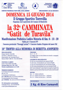 volantino - Podismo Lombardo