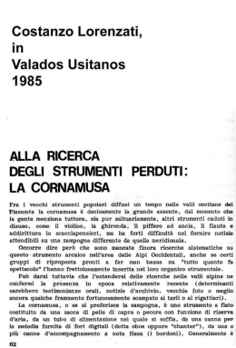 Valados Usitanos" del 1985 sempre di Costanzo Lorenzati