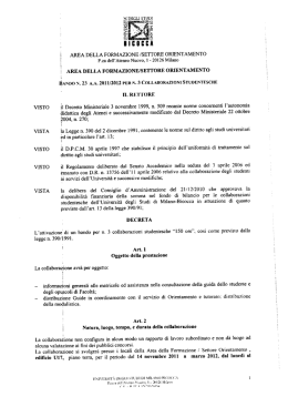Bando n. 23 - University of Milano