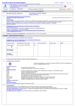 SCHEDA DI DATI DI SICUREZZA (REACH) Versione: 2 Revisione