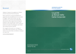 Corporate Card Verde Welcome pack - (INFN)