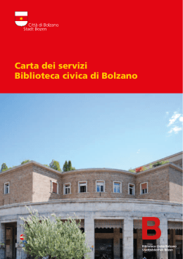 Carta dei servizi Biblioteca civica di Bolzano