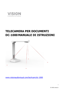 telecamera per documenti dc-1000manuale di istruzioni