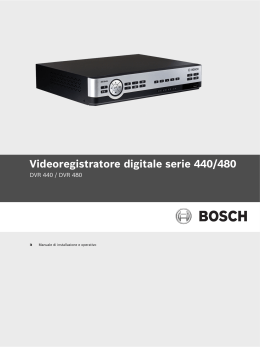Videoregistratore digitale serie 440/480