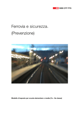 Ferrovia e sicurezza. (Prevenzione) - Il portale FFS per il personale