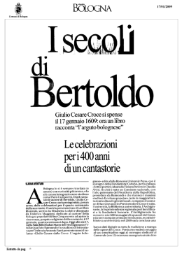 I secoli di Bertoldo - Biblioteca dell`Archiginnasio