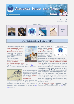 newsletter n°. 1 - Associazione Italiana della Tiroide