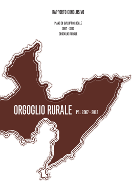 orgoglio rurale psl 2007 - 2013
