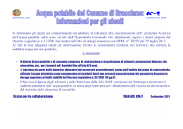 Opuscolo Informativo presenza arsenico nell`acqua