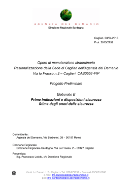 Elaborato B progetto preliminare