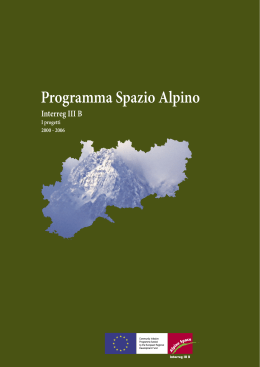 Programma Spazio Alpino - ALPINE SPACE PROGRAMME