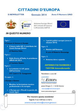 N 1 - gennaio - Comune di Genova.