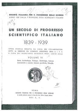 Vacca G., Un secolo di progresso scientifico italiano