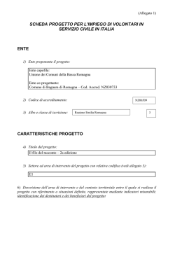 scheda progetto per l`impiego di volontari in servizio civile in italia