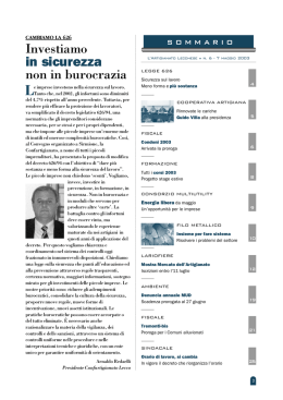 Investiamo in sicure zza non in burocrazia